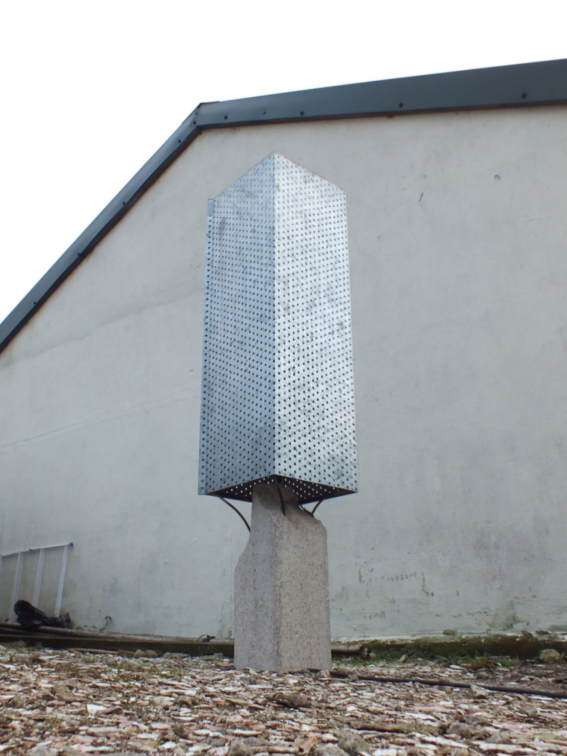 Meshlight. A lamp made from concrete and steel